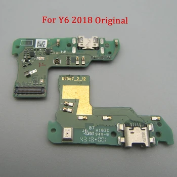 1-10 adet Yeni Orijinal Huawei Y6 2018 USB Fişi Şarj Kurulu Mikrofon Modülü Kablo Konektörü Huawei Y6 2018 Telefon Yerine