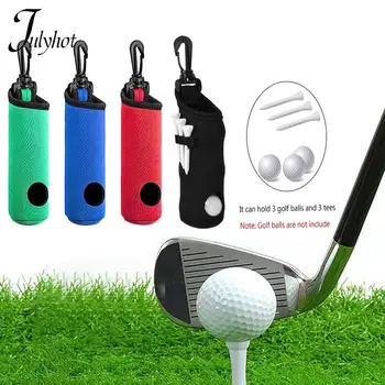 1 adet Golf Topu Çantası Taşınabilir Mini Golf Topu Bel Paketi Tutabilir 3 Golf Topu 3 Tırnak çanta bel kemeri Klip Golf Aksesuarları