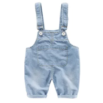 1 ADET Toddlers Bebek Erkek Kız Askı Pantolon Çocuk Pamuk Elastik Çocuklar Kot Pantolon Tulum Pantolon Giyim 0-3Y