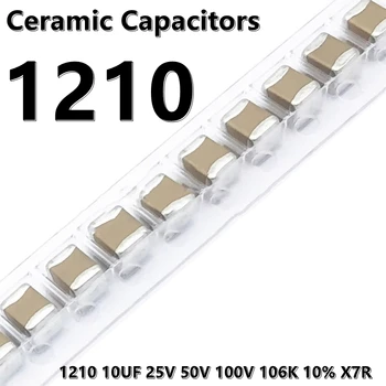 (10 adet) 1210 10 UF 25 V 50 V 100 V 106 K 10% X7R 3225 SMD Seramik Kapasitörler