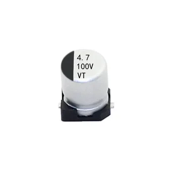 1000 adet 100v4.7uf 6.3 * 5.4 LED sürüş güç adaptörü SMD çip Alüminyum elektrolitik kondansatör