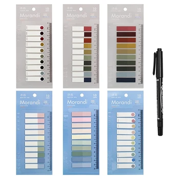 1200 Pcs10 Renk İndeksi Yapışkan Notlar Kalem İle Şeffaf Yapışkan Notlar Yapışkanlı Yer İmleri dizin sekmeleri Küçük Yapışkan Etiketler