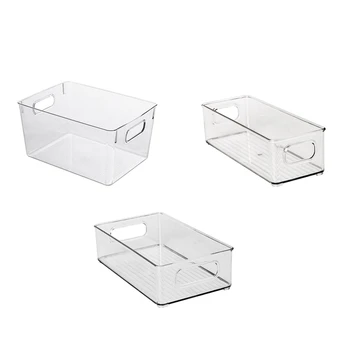 16 Set Buzdolabı Organizatör Kutuları-Plastik Kiler Organizasyon Ve saklama sepetleri-Gıda Buzdolabı Organizatörleri