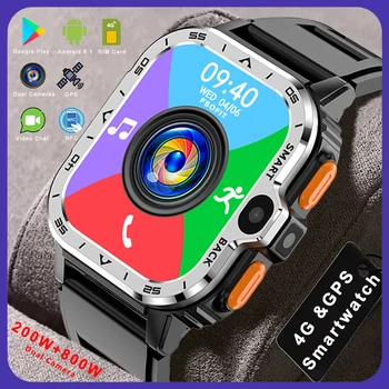2.03 inç Android akıllı saat SIM Kart GPS Wıfı NFC Çift Kamera 16G 64G ROM Google Oyun IP67 Kalp Hızı Smartwatch PK S8 Ultra
