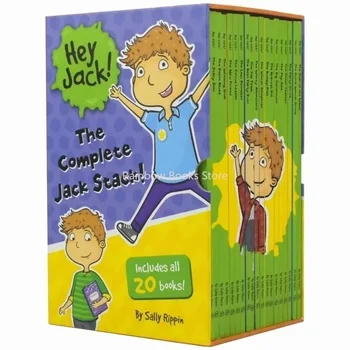 20 Adet / takım Hey Jack !Komple Jack Yığını İngilizce Resimli hikaye kitabı çocuk Köprü Bölüm Okuma Çocuklar Hediye Kutusu