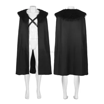 2023 Erkek Ortaçağ Kostüm Pelerin Larp Viking Kış Kürk Yaka Korsan Cosplay Pelerin Kadın Cadılar Bayramı Gotik Steampunk Kostüm