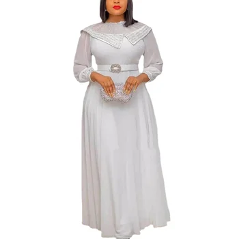 2023 Ramazan Bayram Abaya Dubai Müslüman Yaz Şifon Parti Maxi Elbise Kadınlar İçin Afrika Elbiseler Kaftan Arapça Türkiye İslam Elbise
