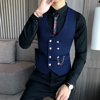 2023 slim fit uzun kollu erkek gömlek Yelek Kruvaze Tek Parça Özel Erkek Takım Elbise Ceket Doruğa Yaka Düğün Gromsmen Bel Ceket Yeni