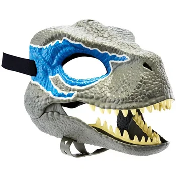 3D Dinozor Maskesi Rol Oynamak Sahne Performans Başlık Jurassic Dünya Raptor Dinozor Dino Festivali Karnaval Hediyeler