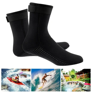 3mm Neopren dalış çorapları Wetsuit Ayakkabı kaymaz Yetişkin Sıcak Patchwork Esneklik Dalış Sörf Botları Yüzme Şnorkel