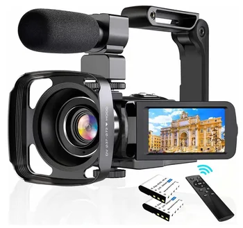 4K dijital kamera 56MP 3.0 inç IPS Dokunmatik Ekran 270 ° Dönebilen Yüksek Çözünürlüklü dijital kamera Wifi Mikrofon Kaydedici İle