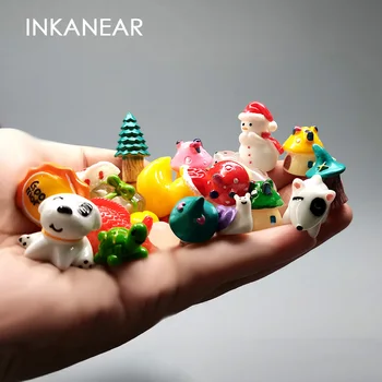 5 adet Minyatür Hayvanlar Civciv Koyun Kaplumbağa Yavru Peri Bahçe Oyuncak Akvaryum Dekorasyon Ördek DIY El Sanatları Aksesuarları 1-3cm