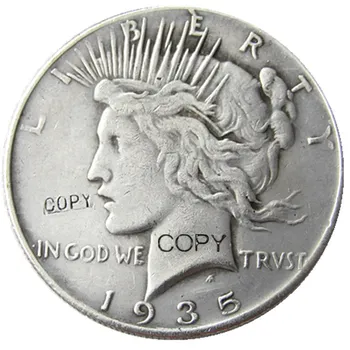 ABD 1935 Barış Dolar Gümüş Kaplama Kopya Para