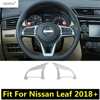 ABS Direksiyon Düğmesi Çerçeve Dekorasyon Kapak Trim Nissan Leaf 2018 - 2022 İçin Mat / Karbon Fiber Aksesuarları İç Kiti