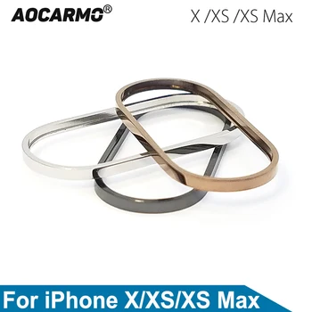 Aocarmo Metalik Metal Arka Kamera Dış Lens Çerçeve Halka Değiştirme iPhone X / XS / XS Max Uzay Gri / Gümüş / Altın