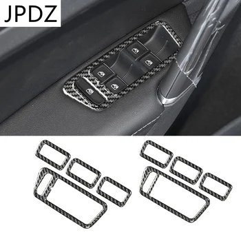 Araba pencere camı Kaldırma Düğmesi Trim Anahtarı Kapağı Kapı Kol Dayama Paneli Sticker Volkswagen VW Golf 7 GTI MK7 2013-2017 araba styling