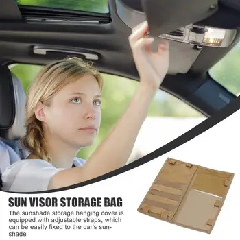 Araba siperliği Organizatör Araba Güneşlik saklama çantası Gözlük Durumda Lüks Süet Doku Tutucu Evrensel Depolama cep düzenleyici