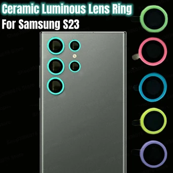 Aydınlık Lens Koruyucu Samsung S23 Ultra Seramik Halka Temperli Cam Durumda Samsung S23 Artı S23+ S23Ultra Lens kapağı