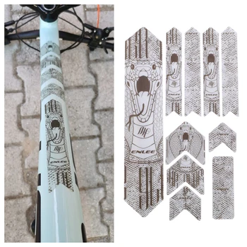 Bisiklet iskeleti 3D Sticker MTB Dağ Bisikleti Çizilmeye Dayanıklı Çerçeve Koruyucu çıkarılabilir etiket Posteri Koruyucu Kapak
