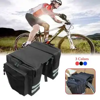 Bisiklet Çift Taraflı Arka Raf Bisiklet Bagaj Çantası Dağ Yolu Bisiklet Kuyruk Koltuk Pannier Paketi Bagaj Taşıyıcı PVC Bisiklet Bisiklet çantası