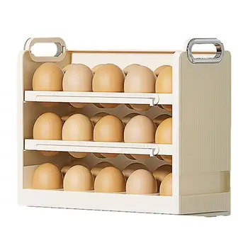 Buzdolabı İçin yumurta Tutucu Buzdolabı İçin Yumurta Kabı Yumurta Büyük Kapasiteli Yerden Tasarruf Sağlayan Yumurta Tepsisi Dağıtıcı Buzdolabı Tarafı İçin