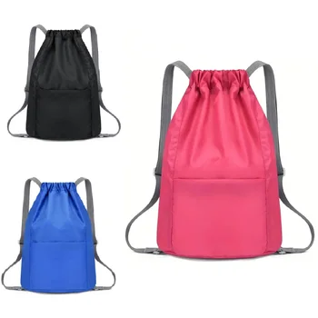 Büzgülü sırt çantası Su Geçirmez Sırt Çantası Çok Renkli ipli çanta Spor Salonu Çuval Cep Rahat Çanta Erkekler Ve Kadınlar İçin
