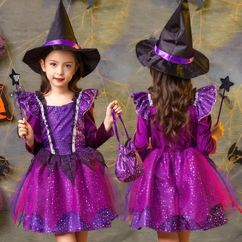 Cadılar bayramı Çocuk Giyim Cosplay Elbiseler Kız Parti Elbiseler Akşam Elbise Kız Elbise Çocuk Elbise Masquerade Prenses Elbise