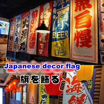 Can Özel Japon Dekorasyon Geleneksel Suşi Ramen Restoran Dekor Asılı Afiş Japonya Izakaya Dükkanı Dekorasyon Bez Bayrak