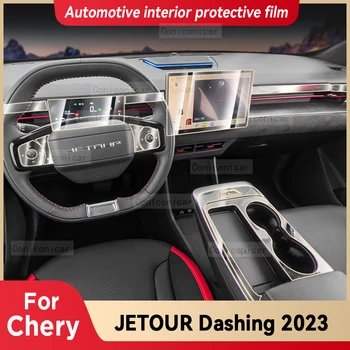 Chery Jetour Dashing 2023 Araba İç Şanzıman paneli Pano Gps Navigasyon Ekran Şeffaf TPU koruyucu film