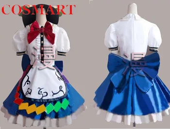 COSMART Touhou Projesi Hinanawi Tenshi Elbise Cosplay Kostüm Çünkü Oyunu Anime Parti Üniforma Cadılar Bayramı Rol Oynamak Giyim Giyim