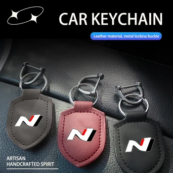 Deri araba anahtarlığı Moda Anahtarlık Toka Oto Aksesuarları Hyundai N Hattı Tucson NX4 İ20 İ30 İ10 Sonata Elantra