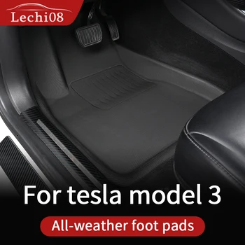 Deri paspas tesla modeli 3 paspaslar 2016-2023 Tesla modeli 3 aksesuarları model 3 tesla üç aksesuarları model3