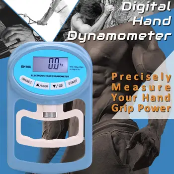 Dijital El Dinamometre Kavrama Gücü Test Cihazı Ölçüm Otomatik Yakalama 268 Elektronik Güçlendirici Lbs / 120Kg Grippin U9K3