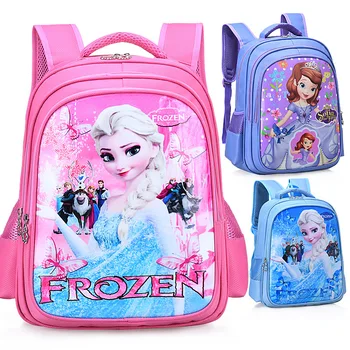 Disney 3D Dijital İlköğretim Okul Çantaları Dondurulmuş Sophia sırt çantası Kız çocuk Çantaları Anaokulu Okul Çantaları