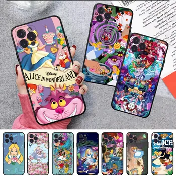 Disney Alice İn Wonderland Tavşan Telefon Kılıfı İçin iPhone 15 14 11 12 13 Mini Pro XS Max Kapak 6 7 8 Artı X XR SE 2020 Funda Kabuk