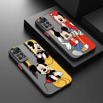 Disney Mutlu Sevimli Mickey Mouse Mat Kılıf Xiaomi Redmi İçin Not 11 12 12S 10 Pro 8 9 8T 11T 9S 10S 11S Redmi için 12 10 10C 9 12C
