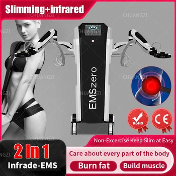 En son lnfrade-EMS 2 İn 1 fiziksel sağlık kilo kaybı siyah görünüm makinesi / zayıflama + kızılötesi ısıtma