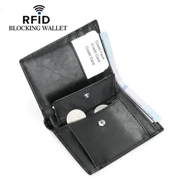 Erkek Cüzdan RFID Sentetik deri kartlık Kısa Cüzdan Bifold Tasarım Küçük Çanta Para çanta para cebi Yüksek Kaliteli