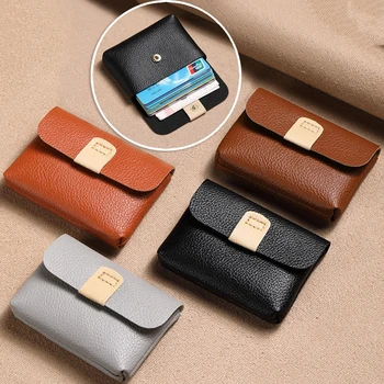 Erkekler Retro PU deri bozuk para cüzdanı Kadınlar Küçük Kısa Cüzdan kart çantası Taşınabilir Para Çanta Kulaklık Kılıfı Veri Kablosu saklama çantası