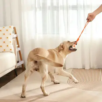 Etpu Köpek Topu Oyuncak Köpek Çiğnemek Topu Oyuncak Halat Sıkıntı Giderici Pet Diş Çıkarma Eğitim Bite dayanıklı Stres giderici Etpu Pet