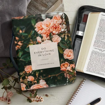 FORUDESIGNS Çiçek Tasarım İncil Çanta Kadın Yeni Deri Çanta Fermuar Klasik Modeli Pratik Çanta Koruma İncil Moda