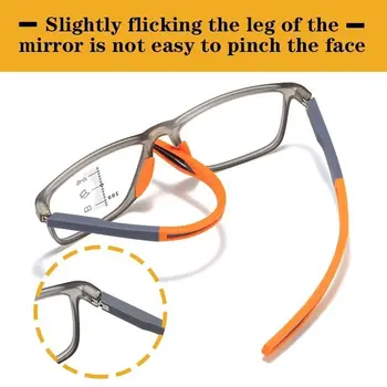 Fotokromik Anti-Mavi ışık okuma gözlüğü Mavi Işın Engelleme İlerici Yakın Uzak Kare Gözlük Göz Koruması Multifokal