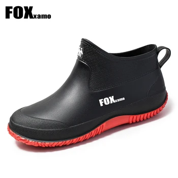 Foxxamo Erkekler Kadınlar Açık Spor Bisiklet Ayakkabıları Sıcak Su Geçirmez Kaymaz Aşınmaya Dayanıklı Balıkçılık yağmur çizmeleri Kauçuk yürüyüş botları