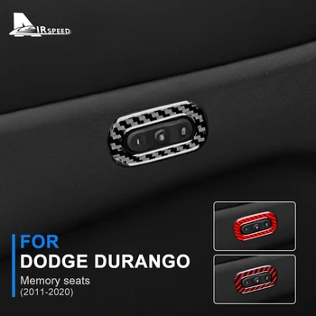HAVA hızı Sticker Dodge Durango 2011-2020 İçin Araba Koltuğu Kontrol düğme kapağı Gerçek Karbon Fiber RHD LHD İç Trim Aksesuarları