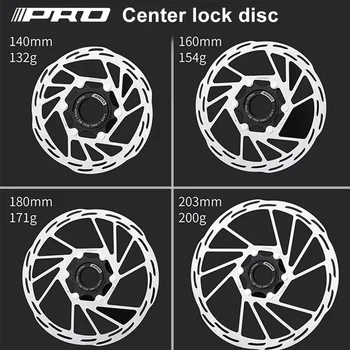 IIIPRO Bisiklet Merkezi Kilit Disk Rotor bisiklet fren rotoru Güçlü ısı dağılımı yüzen rotor 140 160 180mm MTB / Yol disk fren