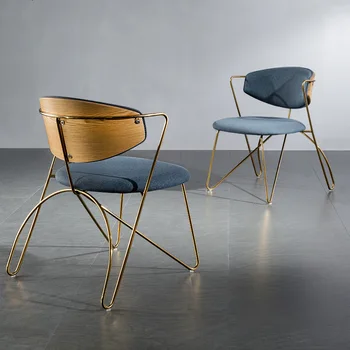 İskandinav yemek sandalyesi mutfak mobilyası Lüks Koltuk yemek sandalyeleri Endüstriyel Restoran Tatlı Süt Çay Dükkanı Şezlong