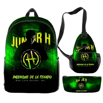 Junior H Merch Pop Şarkıcı 2023 Yeni Sırt Çantaları 3 Parça Setleri Fermuar Sırt Çantası Unisex Seyahat Çantası Harajuku Öğrenci okul çantası
