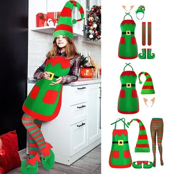 Kadın Kızlar Noel Noel Baba Kostüm Yetişkin Aile Yeşil Elf Cosplay Kostümleri Noel Partisi Takım Elbise Yeni Yıl Kıyafet