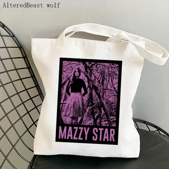Kadın Tuval Omuz Mazzy Yıldız Sandoval Fan Sanat alışveriş çantası Öğrencileri Kitap Çantası Harajuku alışveriş çantaları Tote Kızlar İçin
