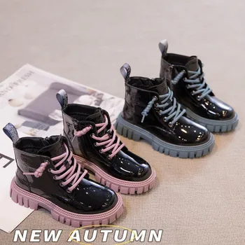 Kızlar Ayakkabı Pembe Çizmeler İlkbahar Sonbahar Yeni Serin Çocuk Botları Çocuklar Peluş Sıcak kısa çizmeler tênisححييةيير رسمية
